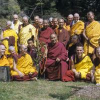 Ordination group with Lama Yeshe, 1976