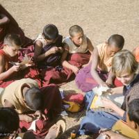 Connie teaching the MEC students, 1976