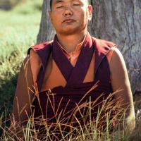 Lama in meditation, 1975.