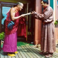 Lama Yeshe meeting Tarthang Tulku, 1974