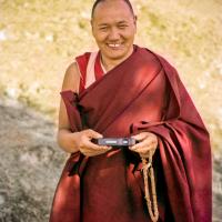 Lama Yeshe on the hill, 1975