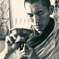 Lama Zopa Rinpoche doing puja, 1973