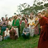 Blessing the prayer-flag pole, CIN, 1976