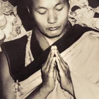 Lama Yeshe in the old gompa, 1970