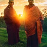 Lama Zopa Rinpoche and Lama Yeshe, Chenrezig Institute, 1975