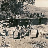 The construction of Kopan Monastery, 1972