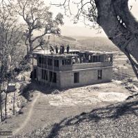 The construction of Kopan Monastery, 1972