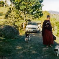 Zina walking to the Kopan Monastery, 1972