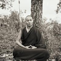 Lama Yeshe meditating in Mussoorie, 1973