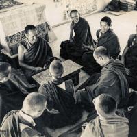 Lamas and monastics, Kopan, 1974