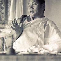 Lama teaching at Kopan, 1974
