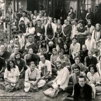 Group photo with Geshe Rabten, Tushita, 1975