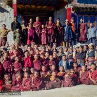 Lama with MEC students, Lawudo, 1973
