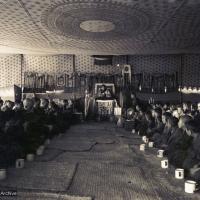 Lamas and sangha doing puja, Kopan, 1974