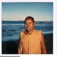 Lama Yeshe on the beach, 1975