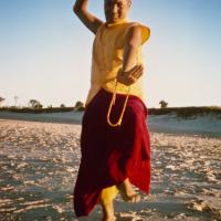 Lama Yeshe on the beach, 1975