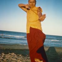 Lama Yeshe on the beach, 1975
