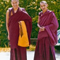 Lama with Rinpoche, Indiana, 1975.