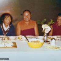 Geshe Gyeltsen and the lamas, 1975
