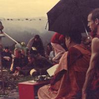 Fire puja at CIN, 1976