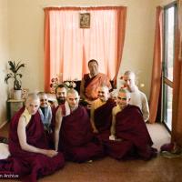 Lama with new Sangha, CIN, 1976