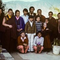 Group portrait with Jampa Trinley and family, 1976