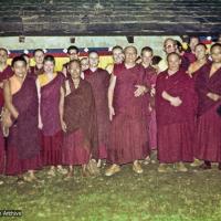 High lamas at Inji Gompa, 1976