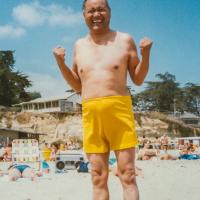 Lama at the beach