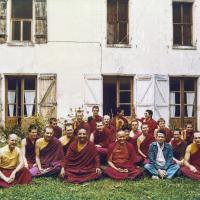 With IMI Sangha, Nalanda, 1983
