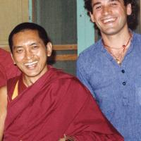 Rinpoche and Xavi, Ibiza, 1978