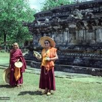 Lamas visit Borobudur, 1979