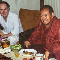 With Hugh Clift, London, 1980