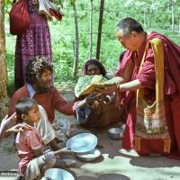Beggars' banquet, Bodhgaya, 1982