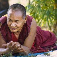 Lama at Picnic in Bodhgaya 1982