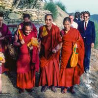 Lama Yeshe with His Holiness and entourage, 1982