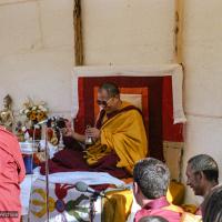 H.H. Dalai Lama at O Sel Ling, 1982