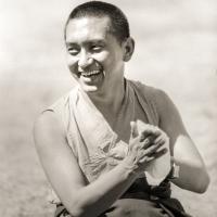 Rinpoche at Waterlow Park, 1983
