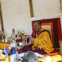H.H. Dalai Lama at O Sel Ling, 1982