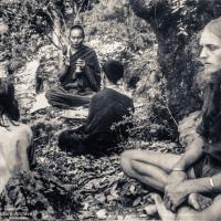 Lama consecrating A-frame land, 1973