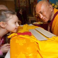 Rinpoche with a Young Student, 2010