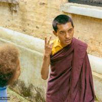 Jan with Rinpoche, Kopan, 1969