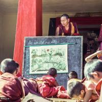 Lama teaching MEC students, 1976