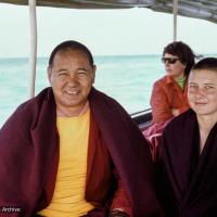 Lama and YK, Heron Island, 1977