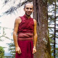 Claudio Cipullo at Tushita Retreat Centre, Dharamsala, India, 1977.
