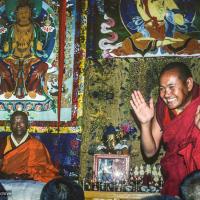 With Geshe Rabten, Tushita-Dharamsala, 1980