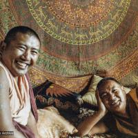 With Geshe Wangchen, London, 1982