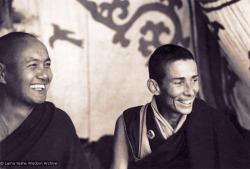 Lama and Anila, Bodhgaya, 1974