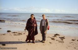 Rinpoche and Wendy at the beach, 1983