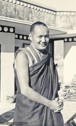 Lama on the roof, Kopan, 1974