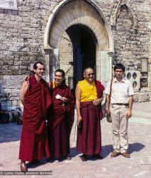 The lamas with Neil and Andrea, Assisi, 1983